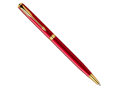 Ручка Parker шариковая "Sonnet Red Lacquer GT" с логотипом в Нефтекамске заказать по выгодной цене в кибермаркете AvroraStore
