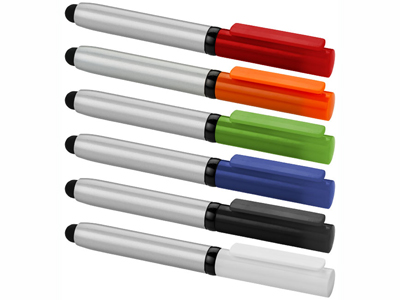Ручка-стилус шариковая "Robo" с очистителем экрана с логотипом в Нефтекамске заказать по выгодной цене в кибермаркете AvroraStore