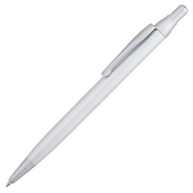 Ручка шариковая Simple, серебристая с логотипом в Нефтекамске заказать по выгодной цене в кибермаркете AvroraStore