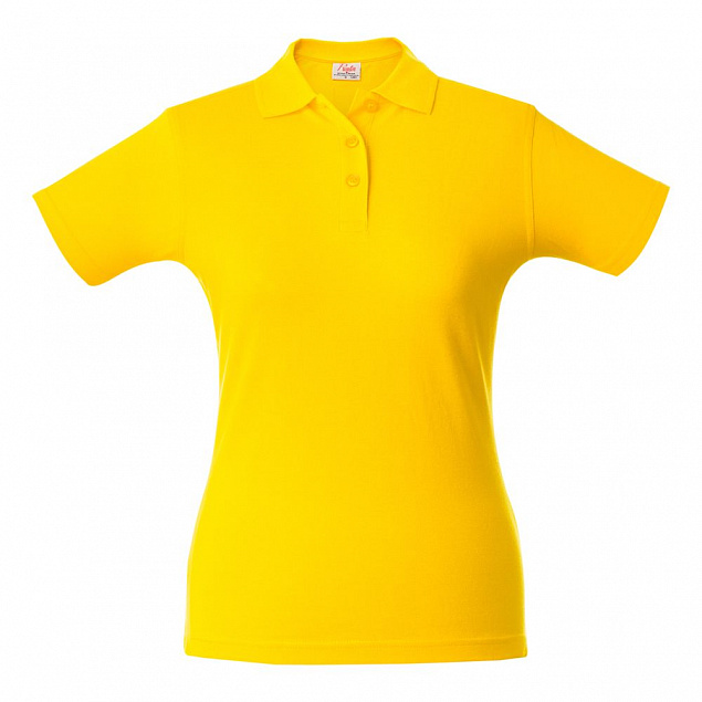 Рубашка поло женская SURF LADY, желтая с логотипом в Нефтекамске заказать по выгодной цене в кибермаркете AvroraStore