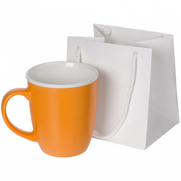 Пакет под кружку Cupfull, белый с логотипом в Нефтекамске заказать по выгодной цене в кибермаркете AvroraStore
