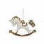 Ёлочная игрушка Лошадка (белый) с логотипом в Нефтекамске заказать по выгодной цене в кибермаркете AvroraStore