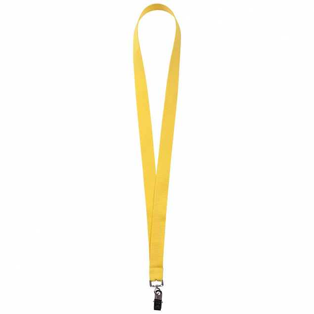 Лента для бейджа Neckband, желтый с логотипом в Нефтекамске заказать по выгодной цене в кибермаркете AvroraStore