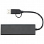 Концентратор USB 2.0 Rise из переработанного алюминия, сертифицированного по стандарту RCS с логотипом в Нефтекамске заказать по выгодной цене в кибермаркете AvroraStore