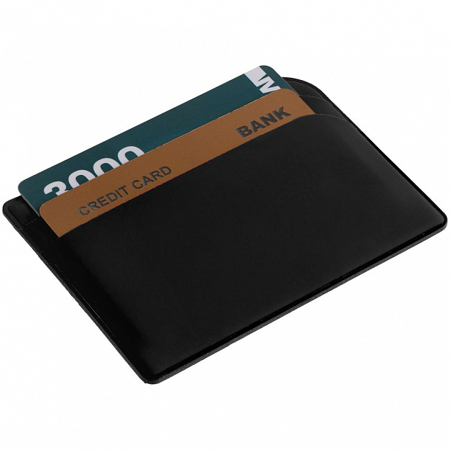 Чехол для карточек Dorset, черный с логотипом в Нефтекамске заказать по выгодной цене в кибермаркете AvroraStore