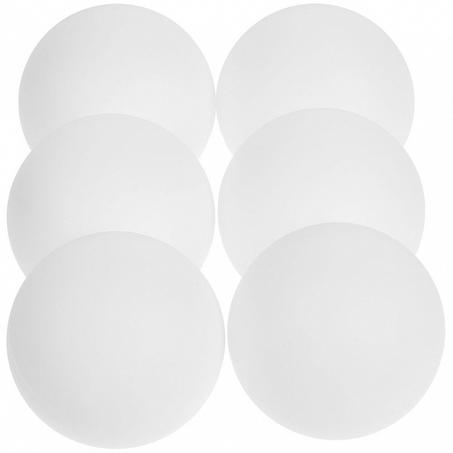 Набор из 6 мячей для настольного тенниса Pongo, белый с логотипом в Нефтекамске заказать по выгодной цене в кибермаркете AvroraStore