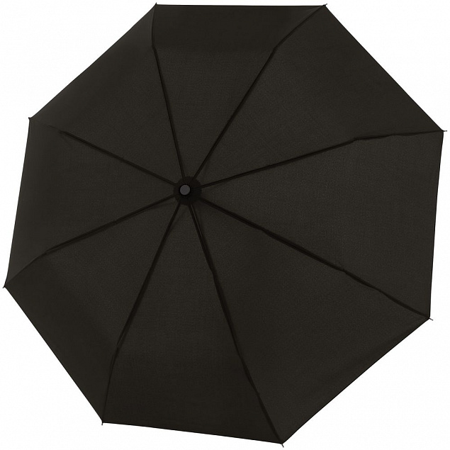 Складной зонт Fiber Magic Superstrong, черный с логотипом в Нефтекамске заказать по выгодной цене в кибермаркете AvroraStore