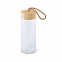 Бутылка для воды "Simple", 19 см, бамбук, стекло с логотипом в Нефтекамске заказать по выгодной цене в кибермаркете AvroraStore