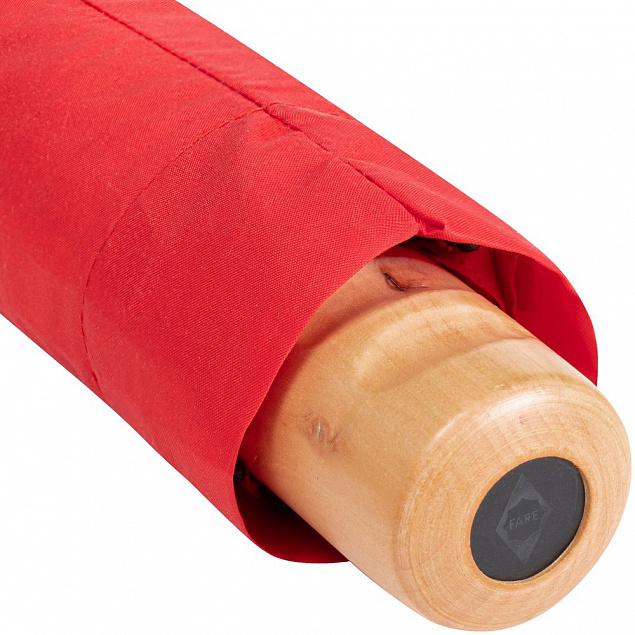 Зонт складной OkoBrella, красный с логотипом в Нефтекамске заказать по выгодной цене в кибермаркете AvroraStore