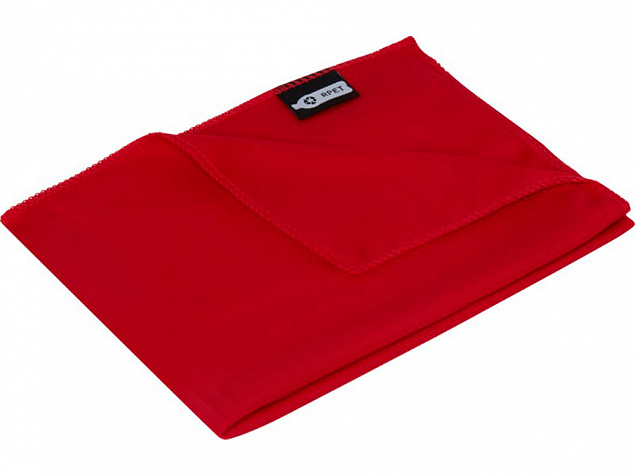 Спортивное охлаждающее полотенце Raquel из переработанного ПЭТ в мешочке, красный с логотипом в Нефтекамске заказать по выгодной цене в кибермаркете AvroraStore