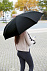 Реверсивный зонт-трость FLIPPED, черный, синий с логотипом в Нефтекамске заказать по выгодной цене в кибермаркете AvroraStore