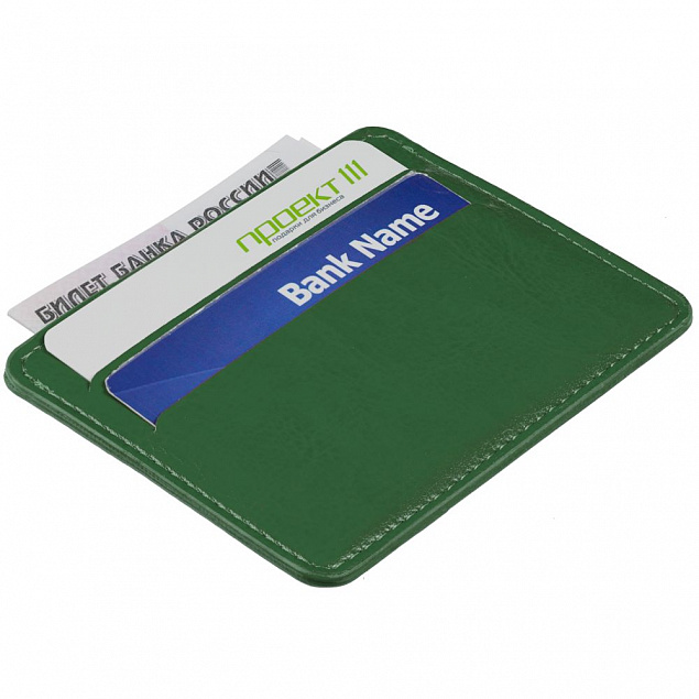 Чехол для карточек Nebraska, зеленый с логотипом в Нефтекамске заказать по выгодной цене в кибермаркете AvroraStore