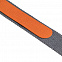 Лента для бейджа с ретрактором Devon, серая с оранжевым с логотипом в Нефтекамске заказать по выгодной цене в кибермаркете AvroraStore