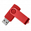 USB flash-карта DOT (16Гб), красный, 5,8х2х1,1см, пластик, металл с логотипом в Нефтекамске заказать по выгодной цене в кибермаркете AvroraStore