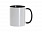 Кружка для сублимации, 330 мл, d=82 мм, стандарт А, белая, черная внутри, черная ручка с логотипом в Нефтекамске заказать по выгодной цене в кибермаркете AvroraStore