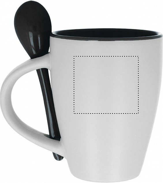 Чашка с ложкой с логотипом в Нефтекамске заказать по выгодной цене в кибермаркете AvroraStore