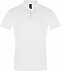 Рубашка поло мужская PERFECT MEN 180 белая с логотипом в Нефтекамске заказать по выгодной цене в кибермаркете AvroraStore