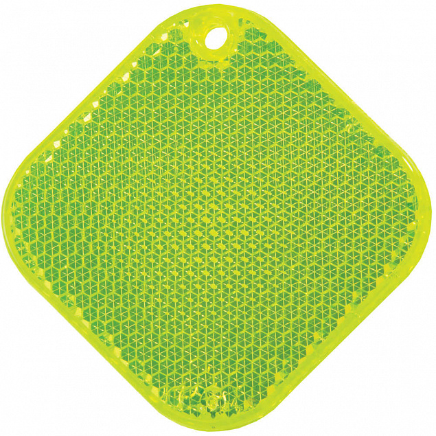 Светоотражатель «Квадрат», неон-желтый с логотипом в Нефтекамске заказать по выгодной цене в кибермаркете AvroraStore