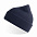 Шапка NELSON в рубчик с отворотом,100%  органический хлопок, темно-синий с логотипом в Нефтекамске заказать по выгодной цене в кибермаркете AvroraStore