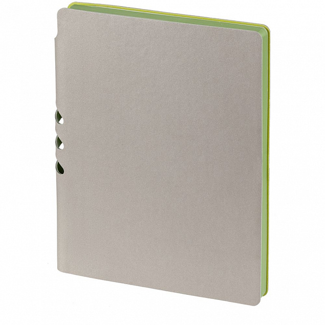 Ежедневник Flexpen, недатированный, серебристо-зеленый с логотипом в Нефтекамске заказать по выгодной цене в кибермаркете AvroraStore