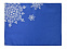 Декоративная салфетка «Снежинки», синяя с логотипом в Нефтекамске заказать по выгодной цене в кибермаркете AvroraStore