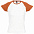Футболка женская MILKY 150, белая с темно-cиним с логотипом в Нефтекамске заказать по выгодной цене в кибермаркете AvroraStore