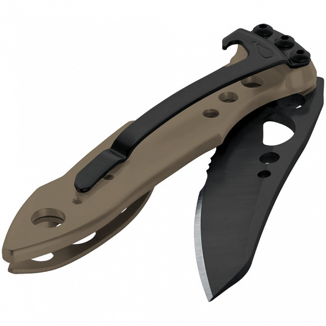 Нож Skeletool KBX, коричневый с логотипом в Нефтекамске заказать по выгодной цене в кибермаркете AvroraStore