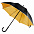 Зонт-трость Downtown, черный с коричневым с логотипом в Нефтекамске заказать по выгодной цене в кибермаркете AvroraStore
