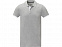Morgan Двухцветное мужское поло с коротким рукавом , серый яркий с логотипом в Нефтекамске заказать по выгодной цене в кибермаркете AvroraStore
