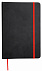 Блокнот A6 LECTOR, черный, красный с логотипом в Нефтекамске заказать по выгодной цене в кибермаркете AvroraStore