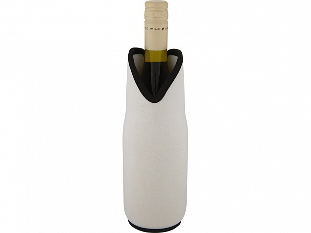 Noun Держатель-руква для бутылки с вином из переработанного неопрена, белый с логотипом в Нефтекамске заказать по выгодной цене в кибермаркете AvroraStore