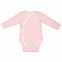 Боди детское Baby Prime, розовое с молочно-белым с логотипом в Нефтекамске заказать по выгодной цене в кибермаркете AvroraStore
