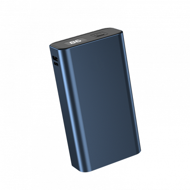 Внешний аккумулятор AMARANTH 10MDQ , 10000 мАч, металл, синий с логотипом в Нефтекамске заказать по выгодной цене в кибермаркете AvroraStore