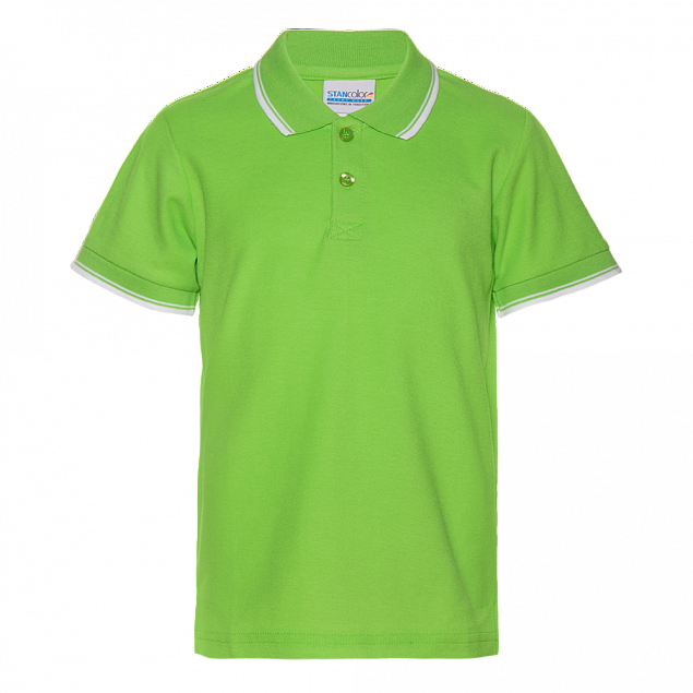 Рубашка поло Рубашка детская 04TJ Ярко-зелёный с логотипом в Нефтекамске заказать по выгодной цене в кибермаркете AvroraStore