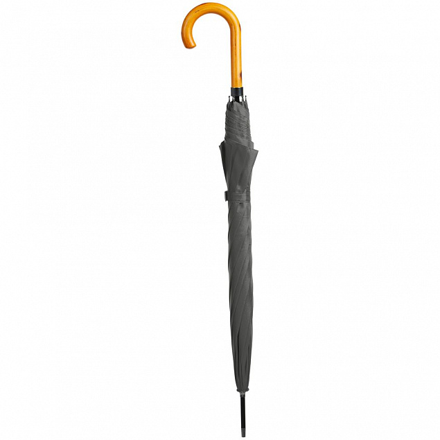 Зонт-трость LockWood ver.2, серый с логотипом в Нефтекамске заказать по выгодной цене в кибермаркете AvroraStore