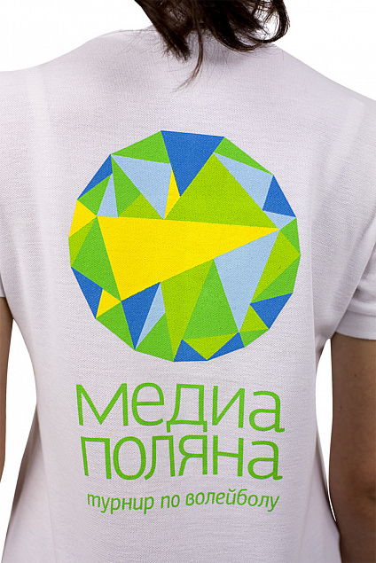 Рубашка поло женская PEOPLE 210, белая с логотипом в Нефтекамске заказать по выгодной цене в кибермаркете AvroraStore