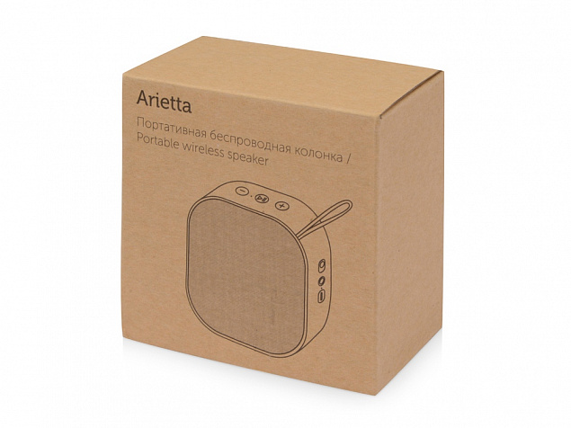 Портативная колонка «Arietta» с логотипом в Нефтекамске заказать по выгодной цене в кибермаркете AvroraStore