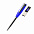 Ручка металлическая Memphys c флешкой, синий с логотипом в Нефтекамске заказать по выгодной цене в кибермаркете AvroraStore