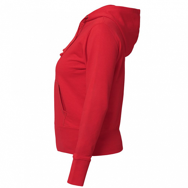 Толстовка женская Hooded Full Zip белая с логотипом в Нефтекамске заказать по выгодной цене в кибермаркете AvroraStore
