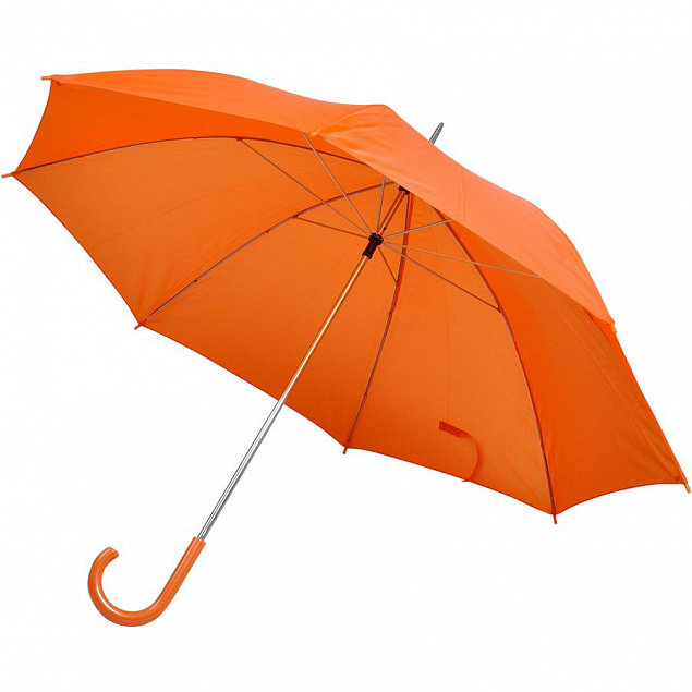 Зонт-трость с пластиковой ручкой, механический с логотипом в Нефтекамске заказать по выгодной цене в кибермаркете AvroraStore