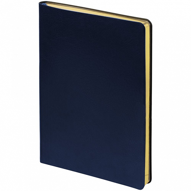 Ежедневник Nebraska Flex, недатированный, синий с золотистым с логотипом в Нефтекамске заказать по выгодной цене в кибермаркете AvroraStore