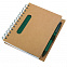 Блокнот Envivo с шариковой ручкой, зеленый/бежевый с логотипом в Нефтекамске заказать по выгодной цене в кибермаркете AvroraStore