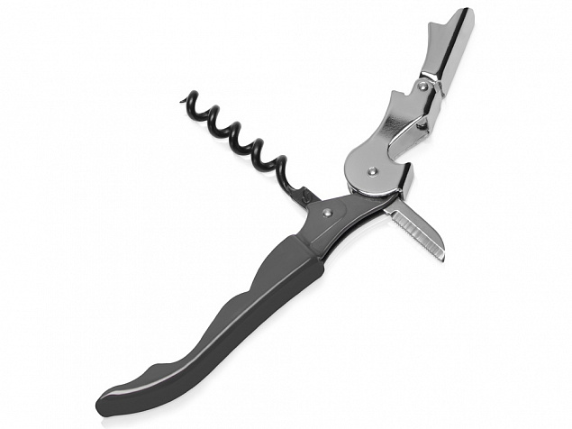 PULLTAPS BASIC GREY/Нож сомелье Pulltap's Basic, темно-серый с логотипом в Нефтекамске заказать по выгодной цене в кибермаркете AvroraStore