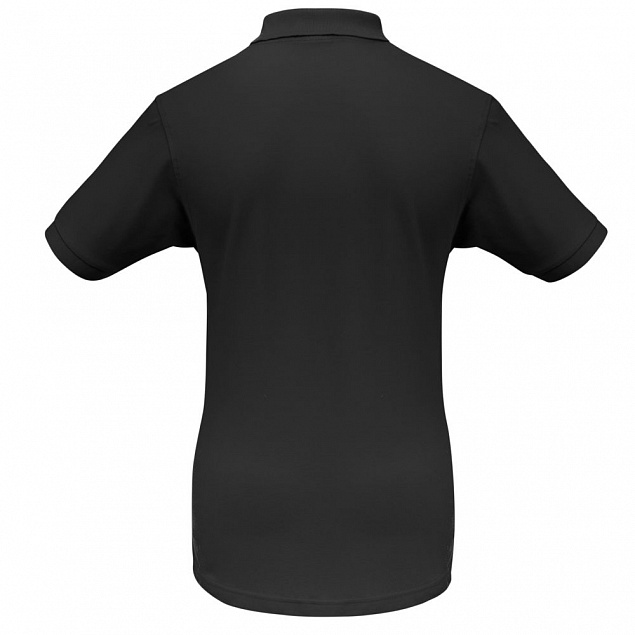 Рубашка поло Safran черная с логотипом в Нефтекамске заказать по выгодной цене в кибермаркете AvroraStore