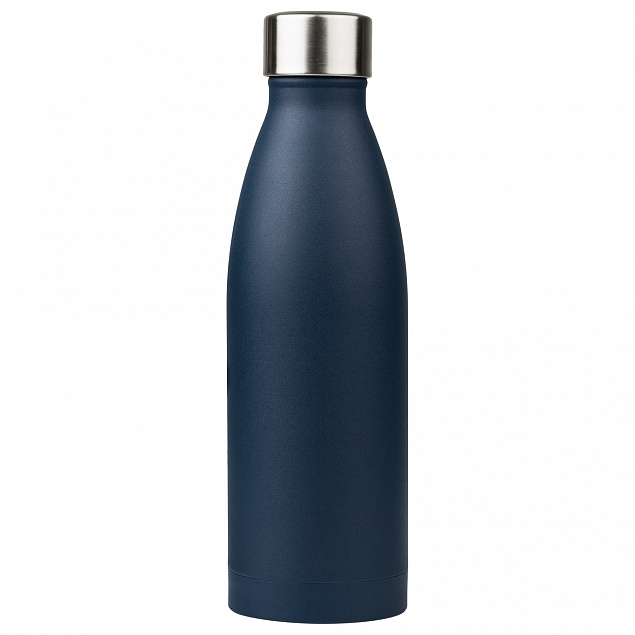 Термобутылка вакуумная герметичная, Fresco, 500 ml, синяя с логотипом в Нефтекамске заказать по выгодной цене в кибермаркете AvroraStore