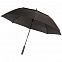 Зонт-трость Fiber Golf Air, черный с логотипом в Нефтекамске заказать по выгодной цене в кибермаркете AvroraStore