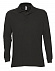 Рубашка поло мужская с длинным рукавом STAR 170, черная с логотипом в Нефтекамске заказать по выгодной цене в кибермаркете AvroraStore