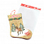 Сапожок подарочный новогодний №5 (олень бежевый), коричнево-белый с логотипом в Нефтекамске заказать по выгодной цене в кибермаркете AvroraStore