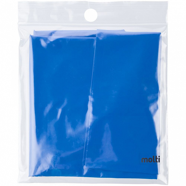 Дождевик-плащ CloudTime, синий с логотипом в Нефтекамске заказать по выгодной цене в кибермаркете AvroraStore