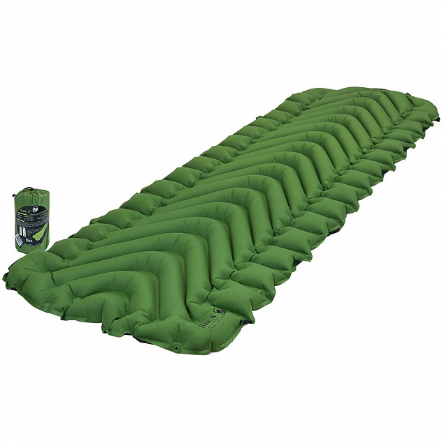 Надувной коврик Static V Recon, зеленый с логотипом в Нефтекамске заказать по выгодной цене в кибермаркете AvroraStore